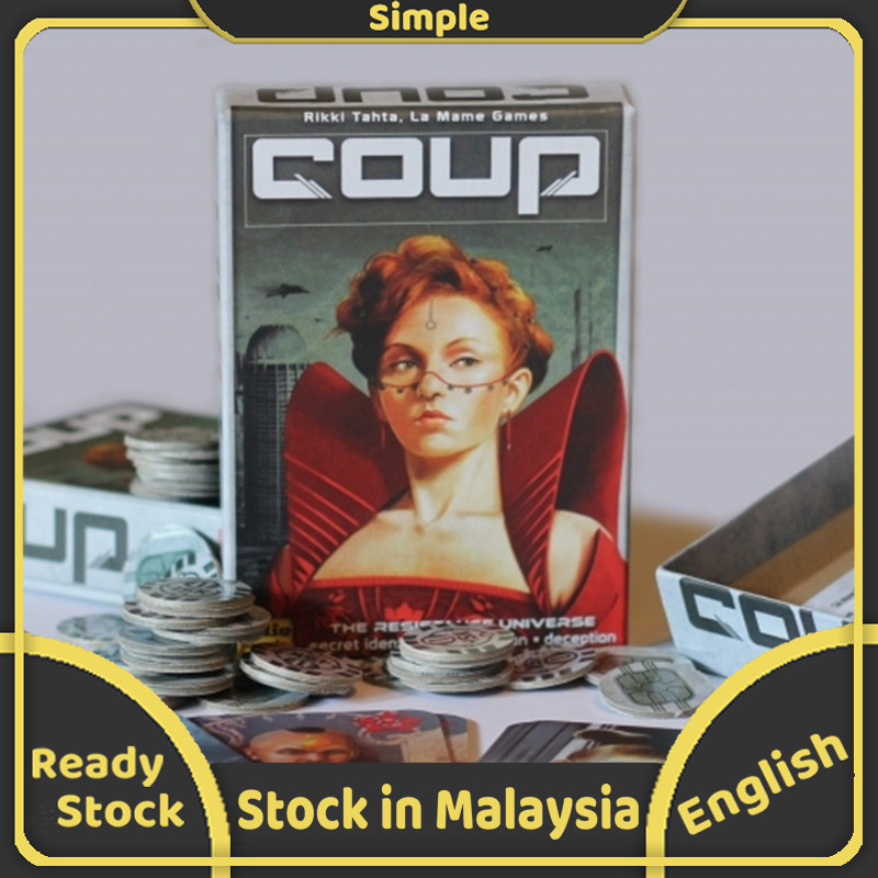 Coup (The Dystopian Universe) เกมกระดานการ์ดสําหรับงานปาร์ตี้สําหรับครอบครัว