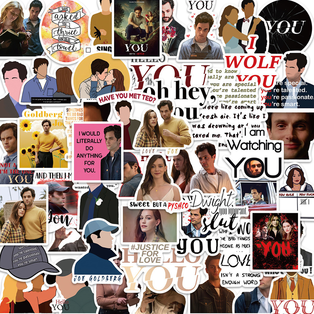 52 แผ่น Thriller ละครอเมริกัน YOU YOU สติ๊กเกอร์ Graffiti ตกแต่งกีตาร์กระเป๋าเดินทางกันน้ํา DIY ผลิต