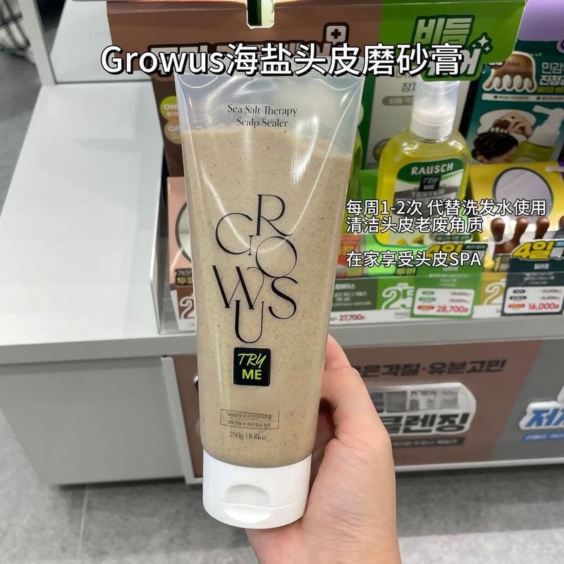 เกาหลี CROWUS CROWUS Sea Salt Scalp Scrub 120g Deep Cleansing Oil Control Exfoliating Strong Hair 8-