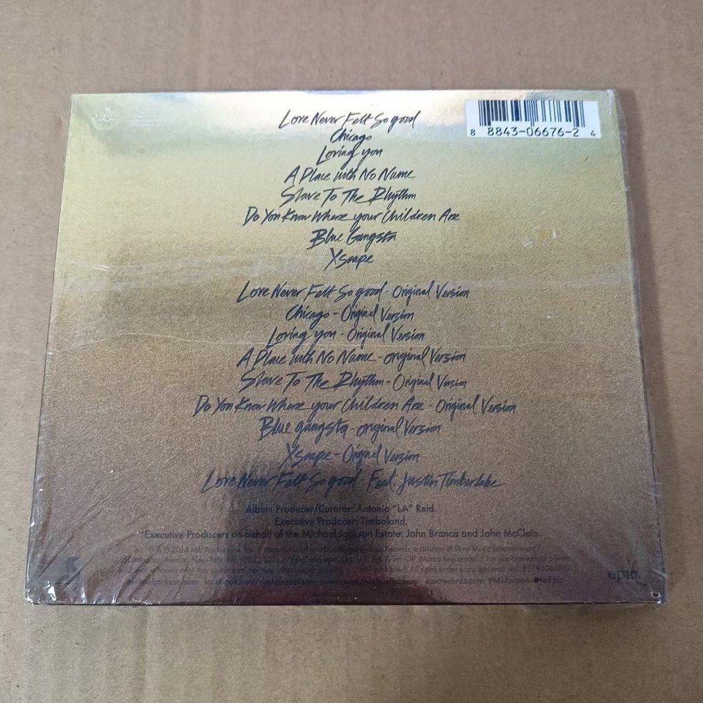 C1642 Michael Jackson Michael Jackson Xscape CD+DVD เวอร์ชัน US พร้อมโปสเตอร์ที่ยังไม่ได้เปิด