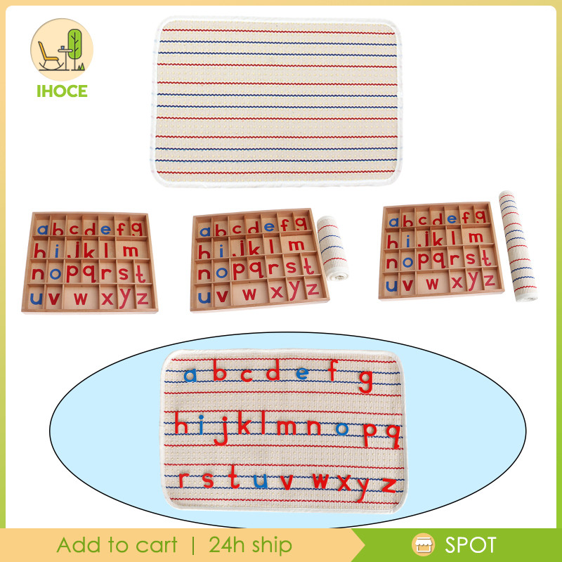 [Ihoce] Montessori ภาษาของเล่นไม้เคลื่อนย้ายได้อักษรแม่เหล็กตัวเลขบล็อกชุดตัวอักษรแม่เหล็กวัตถุตัวอักษรขนาดเล็กสําหรับประสานมือตา S