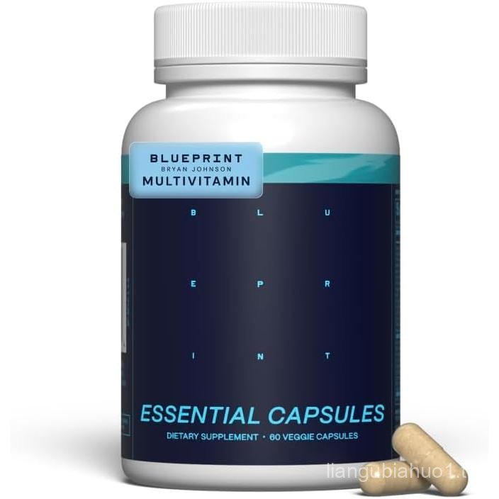 Blueprint Bryan Johnson Essential Capsules Daily MultiMultimineral สําหรับผู้หญิงและผู้ชายสารต้านอนุ
