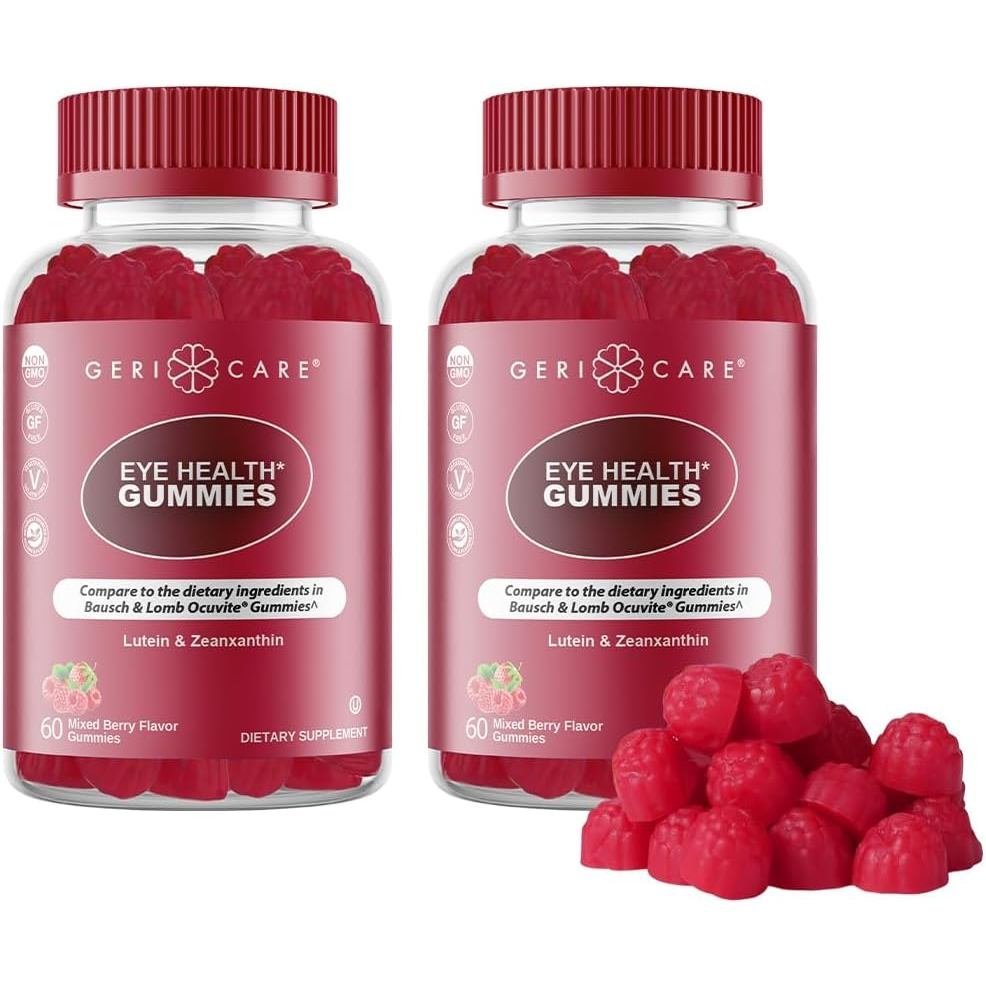 พอร์ตตา GeriCare เปรียบเทียบกับ Bausch และ Lomb Ocuvite Gummy Lutein & Zeaxanthin Vision Health ly d