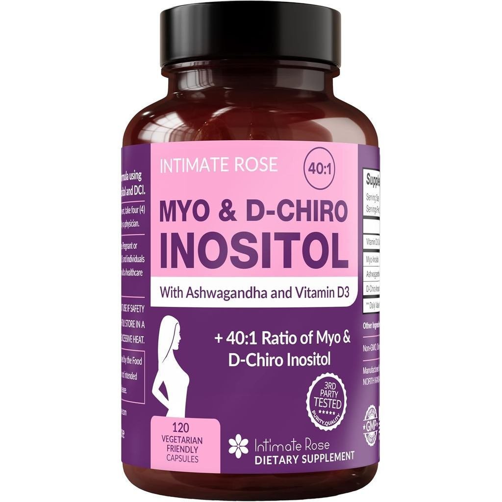 IntimateRoseMyo-Inositol&D-ChiroositolforWomen-HormoneBalance&สําหรับ-Ideal401Ratio,VitaminD3+Ashwag