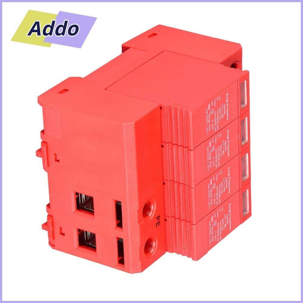 ADDO.PH แรงดันต่ํา Arrester, 4P 385V House Arrester อุปกรณ์, ทนทาน 40KA อุปกรณ์ป้องกัน House
