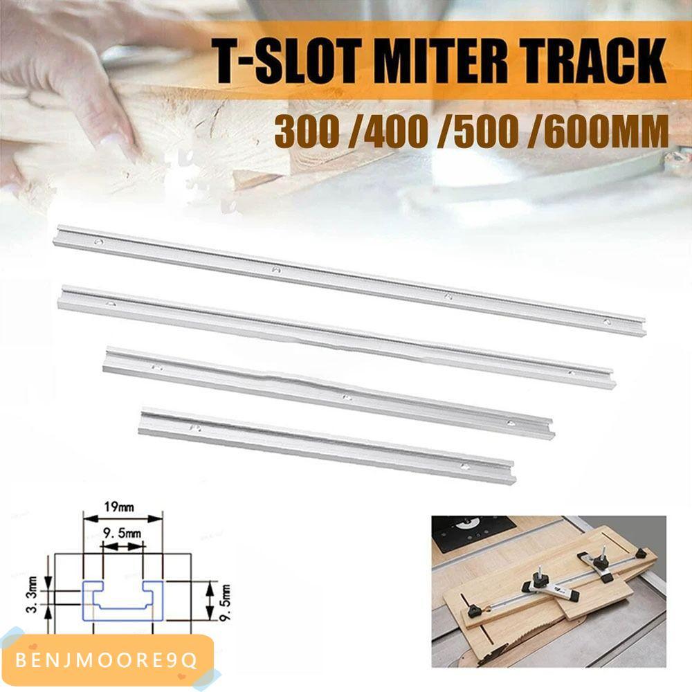 BENJMOORE9Q 1 ชิ้น T-Slot Track, 300-600 มม.รางท่องเที่ยวสไลด์ T-Track, T Slider Fixture Slot สไลด์อ
