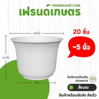 กระถาง ถ้วยจีน ขนาด 5 นิ้ว สีดำ สีขาว สีเทา สีเขียวพาสเทล