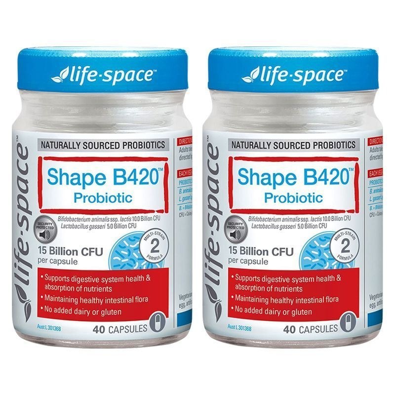 LifeSpace B420 Probiotic Body ผู้ใหญ่ผู้ชายผู้หญิง 40 แคปซูล * 2 ขวดนําเข้าจากออสเตรเลีย#LifeSpace益倍