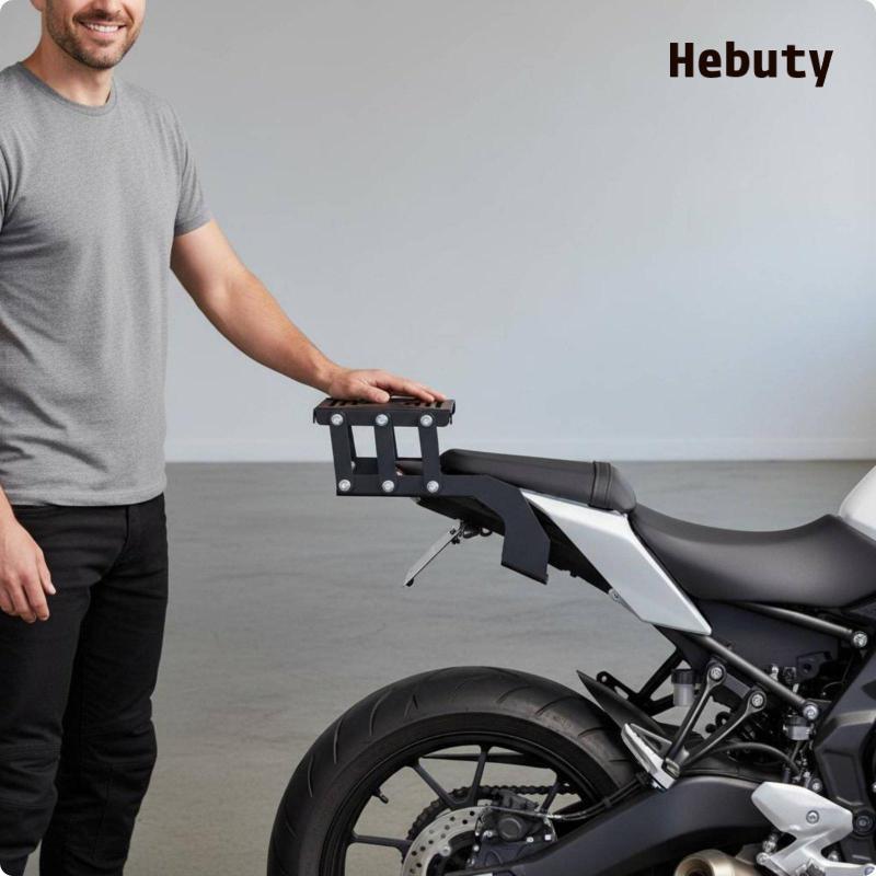 [Larelance] Heavy Duty Metal Folding Motorcycle Rack Adjustable Back กระเป๋าเดินทาง Carrier Support 