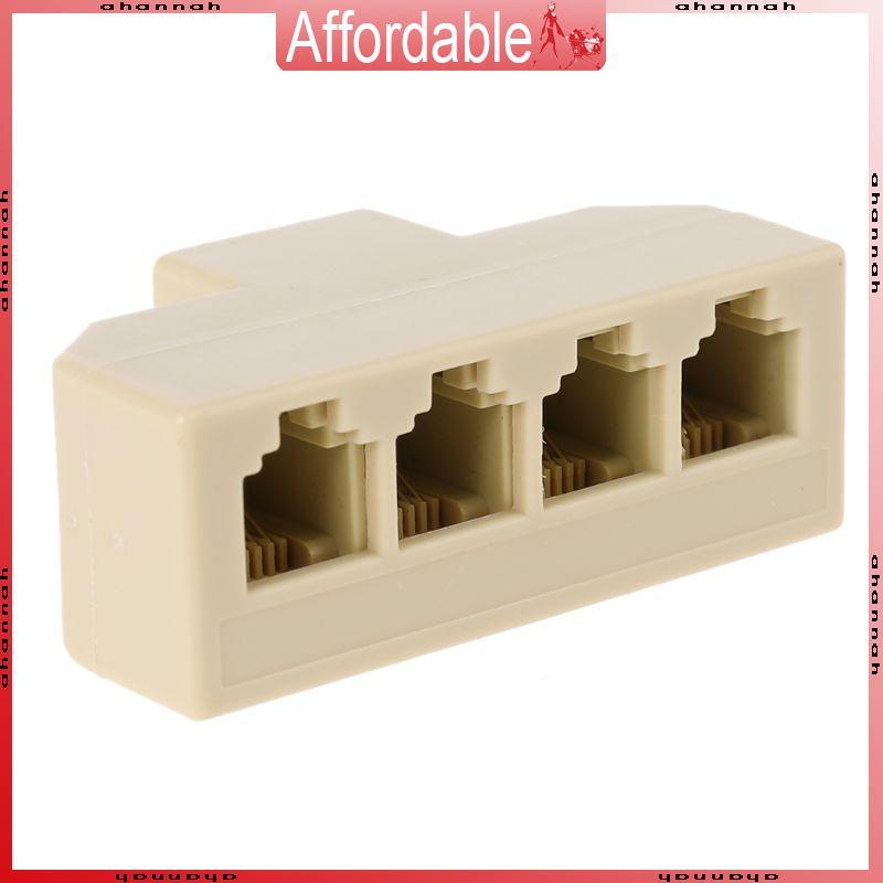 AH 1PC RJ11 Splitter 4 Way Adapter 1 สําหรับ M ถึง 4 F RJ-11 6P4C แจ็คโทรศัพท์ Splitter