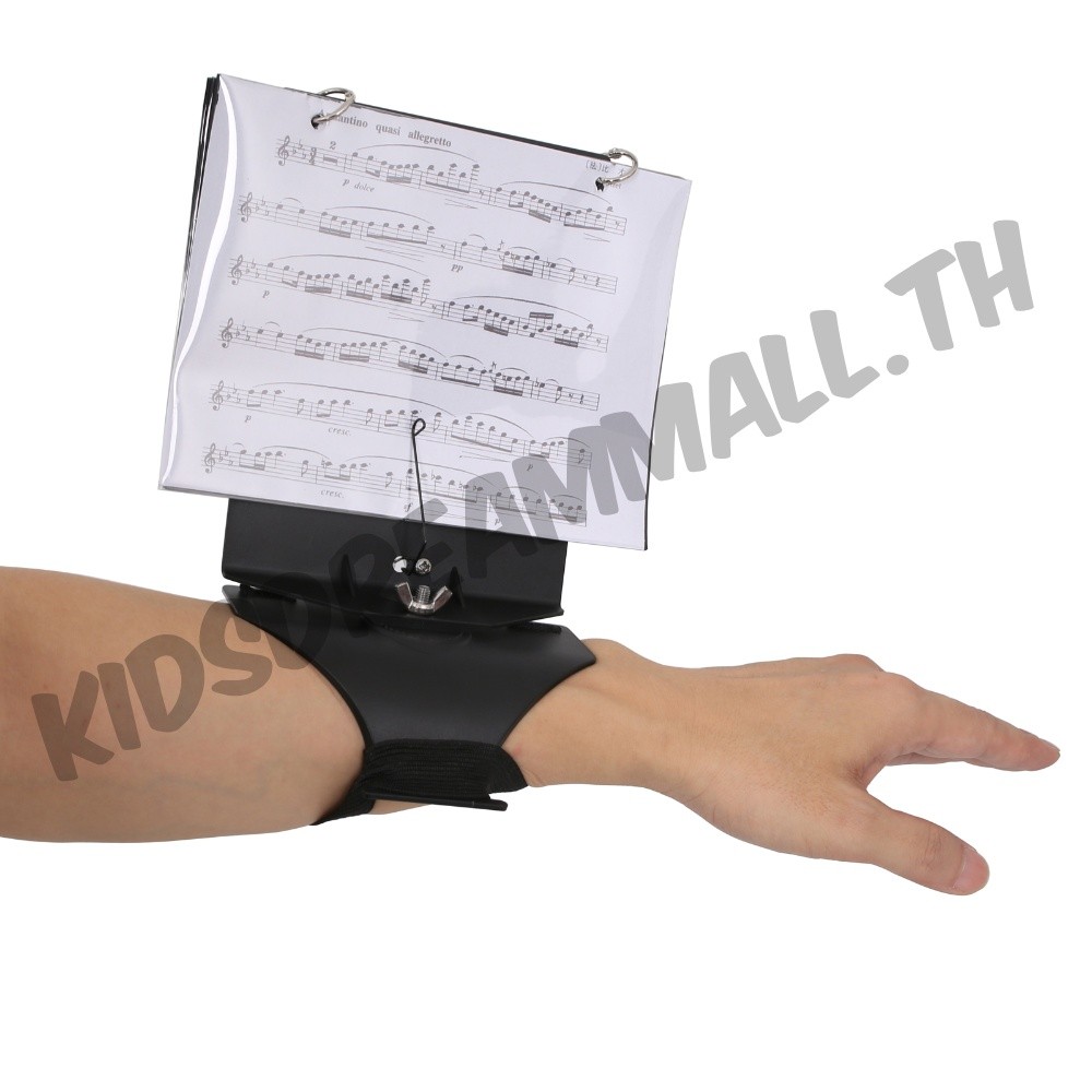 Marching Band Music Lyre สําหรับขลุ่ย Arm Band Score ผู้ถือปรับมุมสีดํา ABS