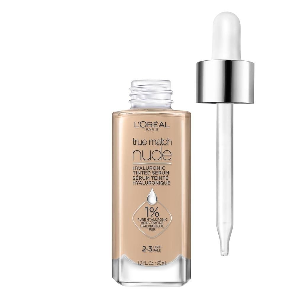 LOréal Paris TrueMatch Nude Hyaluronic Acid Tinted Essence Foundation, ทวีป 1% de ácido hialurônico,