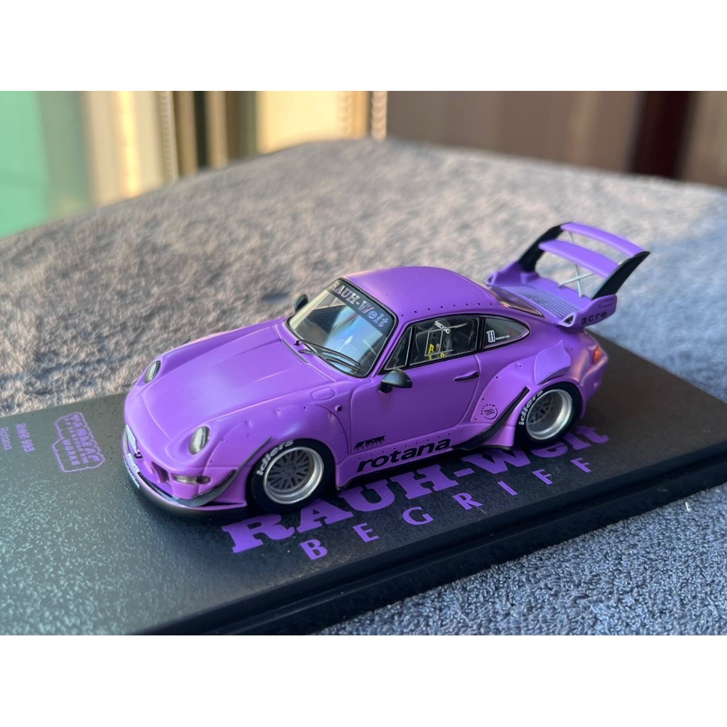 Tarmac Works (TW) 1/43 Porsche 911 RWB 993 Matte Purple Alloy Car Model Kei Nakai#Porsche/ปอร์เช่ #汽