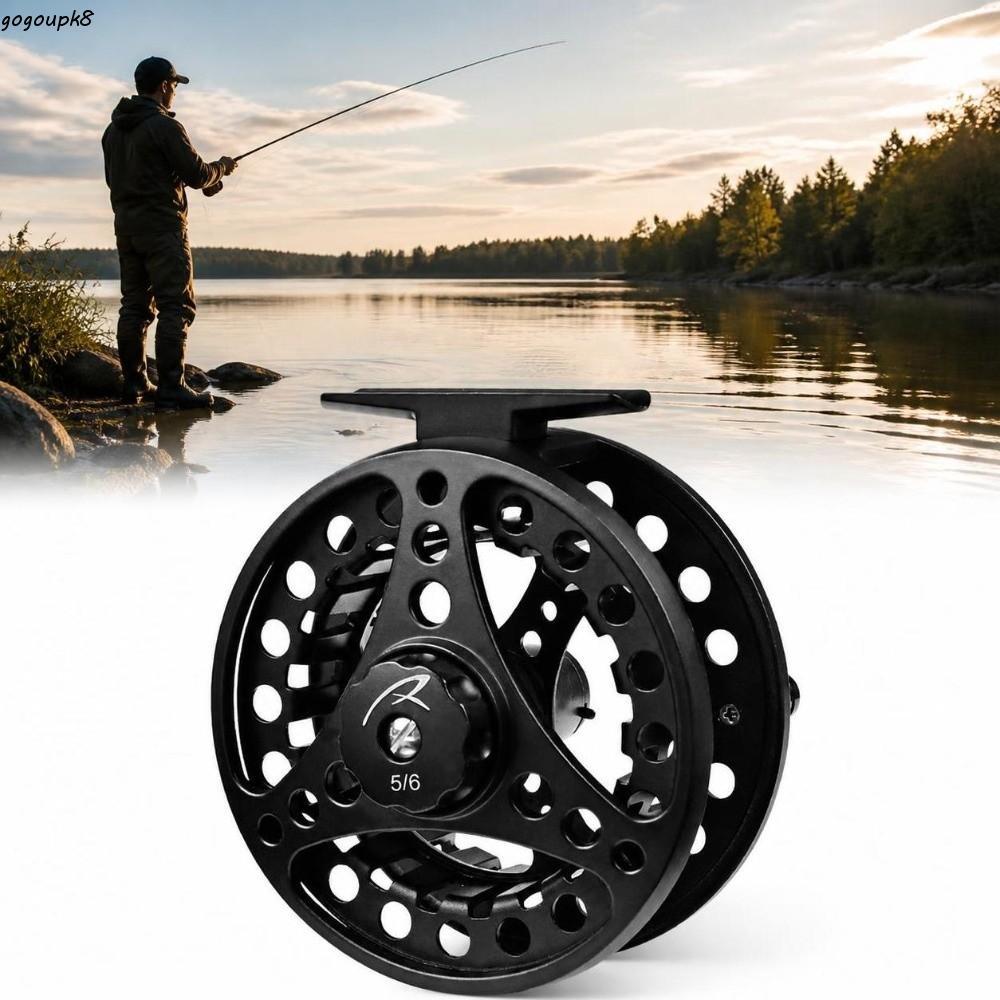 GOGOOU Fly Reel, 85 มม.เส้นผ่านศูนย์กลาง 5/6 WT Fly Fishing Reel, ทนทาน 2 + 1BB แบริ่งอลูมิเนียมตกปล
