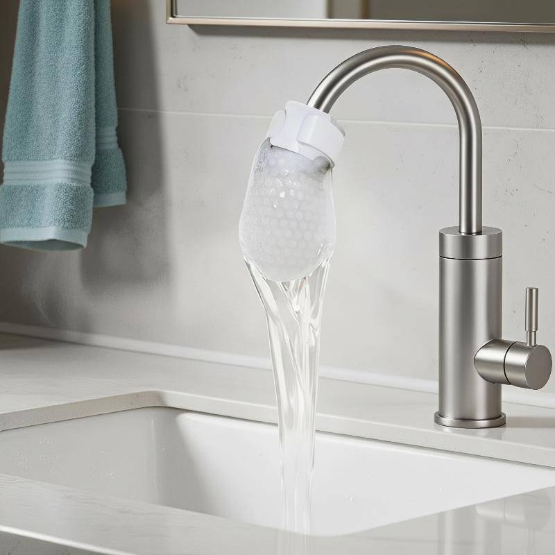 INVN 50PCS Faucet Filter Cotton Universal Fit Tap Pre-Filter Pads Anti-Splashing Filter Impurries fo