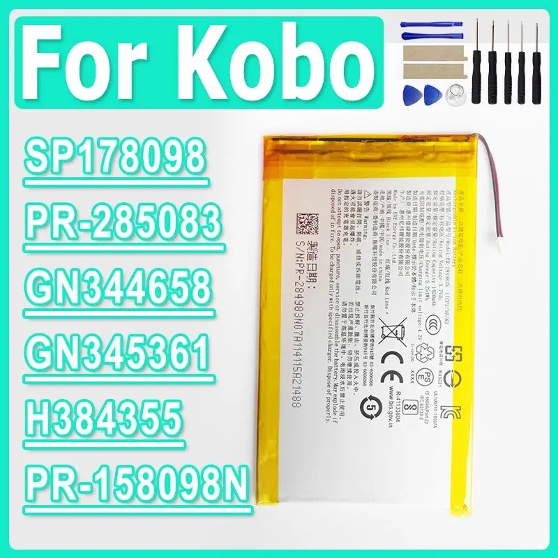 ชม.384355 ราคา-158098แบตเตอรี่ N สําหรับ Kobo Forma Glo Clara Libra HD Tolino Mini H2O N613 N905 SP1