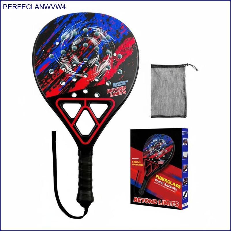 [perfeclanwvw4] ไฟเบอร์กลาส Padel Paddle High Rebound Training Padel Racket พื้นที่หวานขนาดใหญ่สําหร