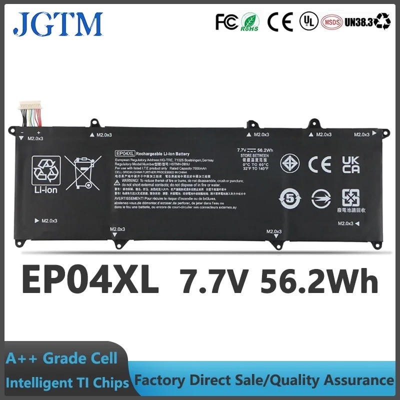 EP04XL 7.7V 56.2Wh แบตเตอรี่แล็ปท็อปสําหรับ HP Elite Dragonfly G1 2019/Elite Dragonfly G2 2020/Elite