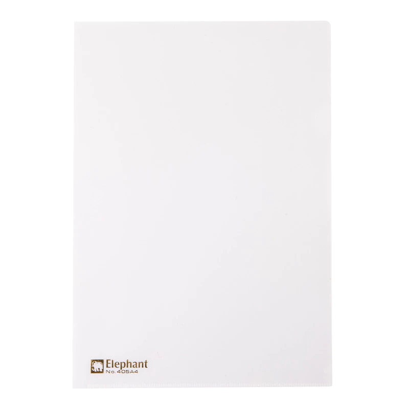 ELEPHANT แฟ้มซองพลาสติก รุ่น 405 สีขาว ขนาด A4 (แพ็ค 12 ซอง)