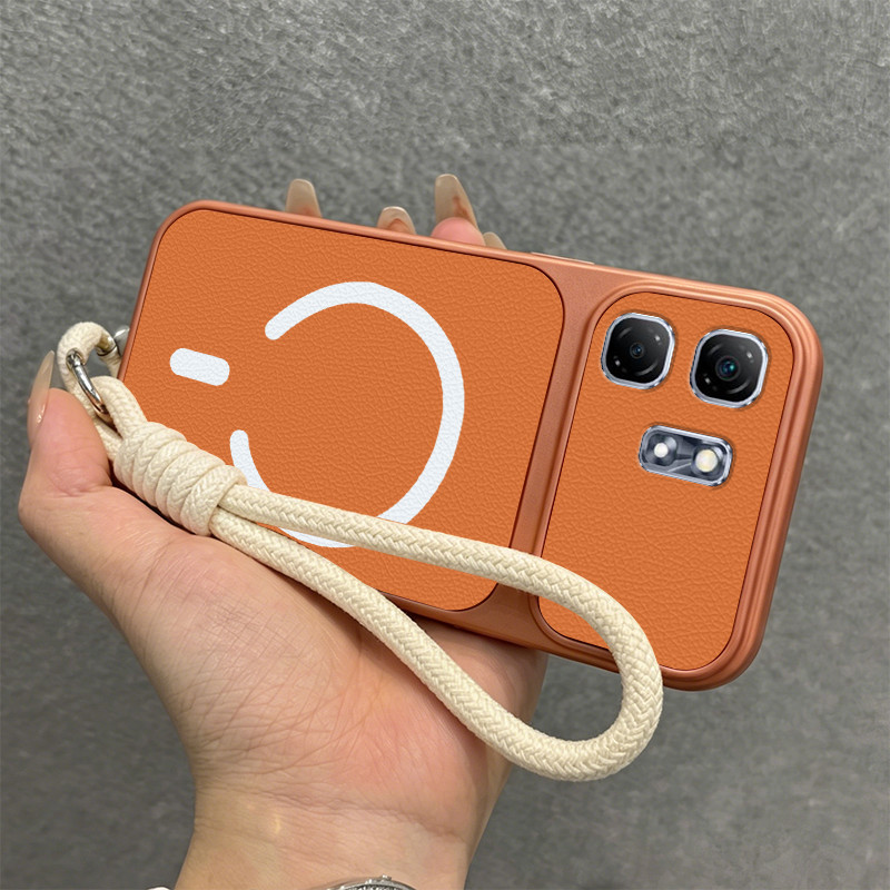 เคสสําหรับ infinix smart 9 infinix 50i 5g 2024 หนังเนื้อกันกระแทกเคสโทรศัพท์แม่เหล็กพร้อมเชือกเส้นเล