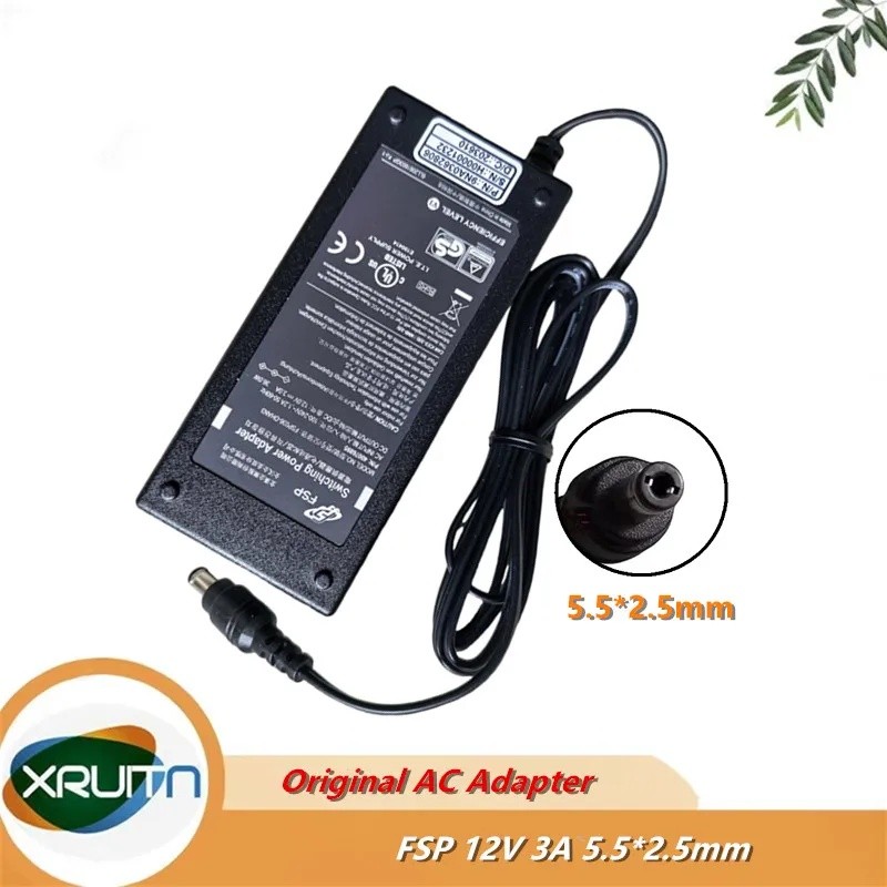 Original FSP FSP036-1AD101C FSP036-DHAN3 12V 3A 36W 5.5*2.5 มม.อะแดปเตอร์AC Chargerแหล่งจ่ายไฟFSP036