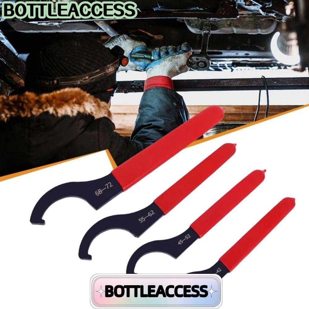 BOTTLEACCESS ประแจเครื่องมือ,สําหรับรอบ Nut C Anti Slip Handle Hook ประแจ Spanner, ทนทานสีดํา Oxidized 45-48HRC ประเภท 38-42 มม./45-52 มม./55-62 มม./68-72 เครื่องมือ