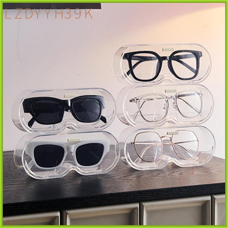 [lzdyyh39k] 2-4pack Glass Clear Case ติดผนังสํานักงานแว่นตากรณีแว่นตาว่ายน้ํา