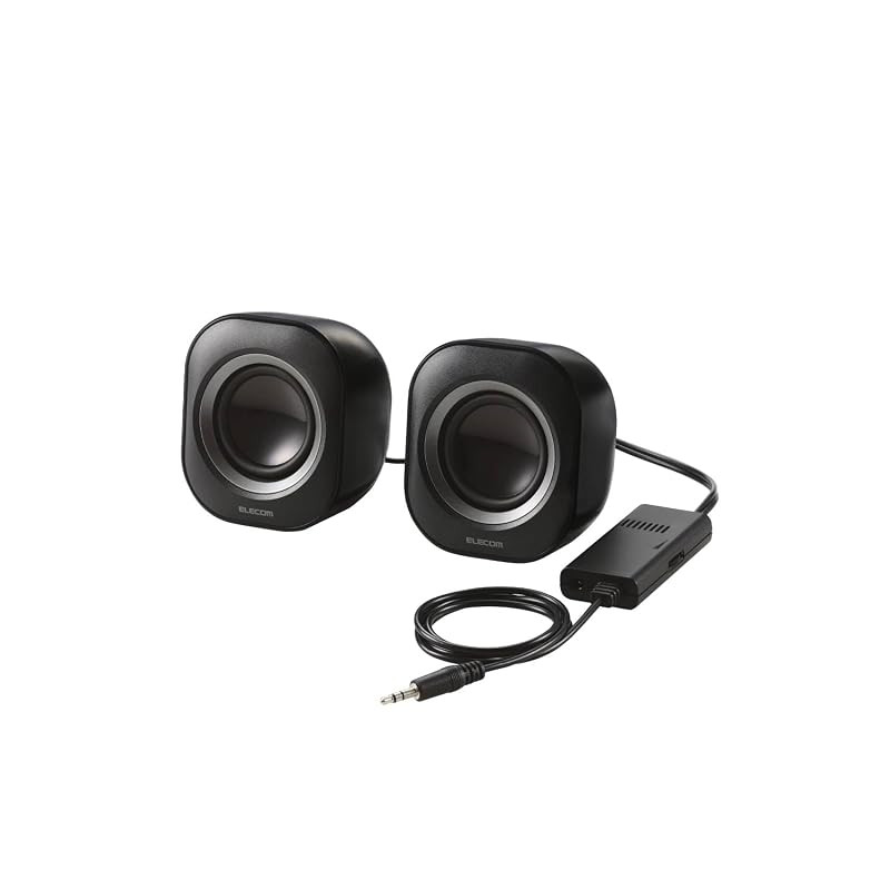 Compact High-Power 6W PC Speakers with Volume Control and 3.5mm Mini Plug - Black