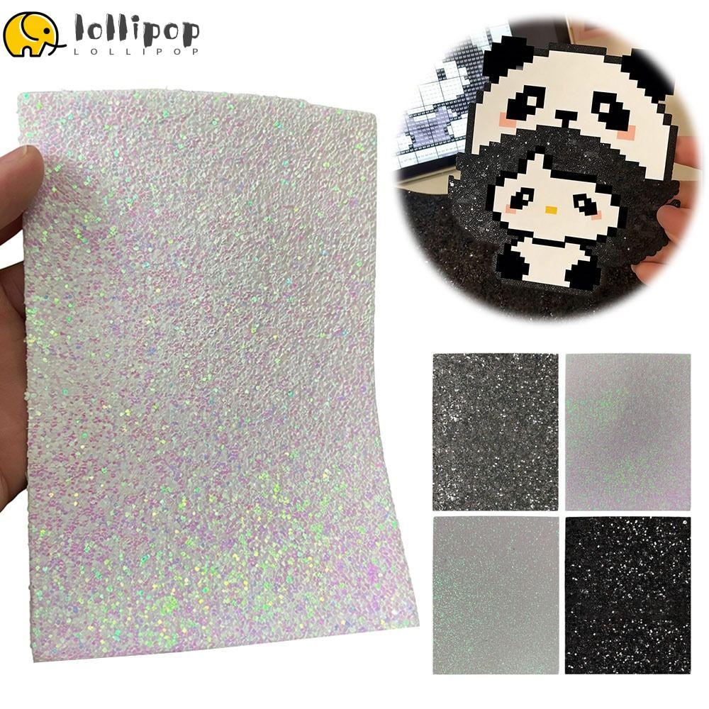 LOLLIPO1 Perler ลูกปัดผ้าอบ, Glitter Handmade Perler Beadheat-proof กระดาษ, ของขวัญ DIY ของเล่นอุปกร
