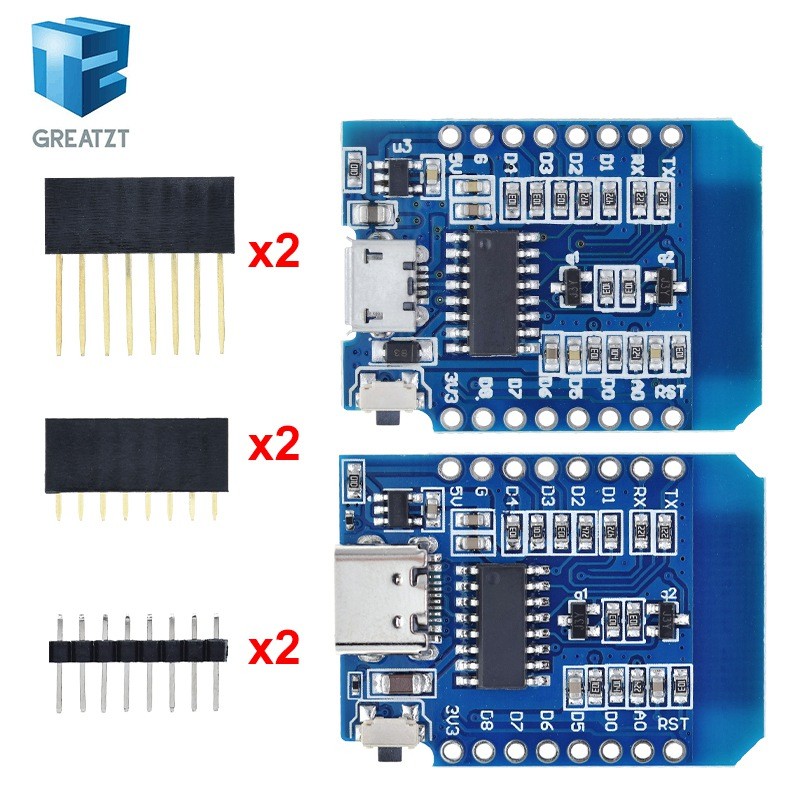 GREATZT ESP8266 ESP-12 ESP12 WeMos D1 Mini โมดูล Wemos D1 Mini WiFi Development Board Micro USB 3.3V