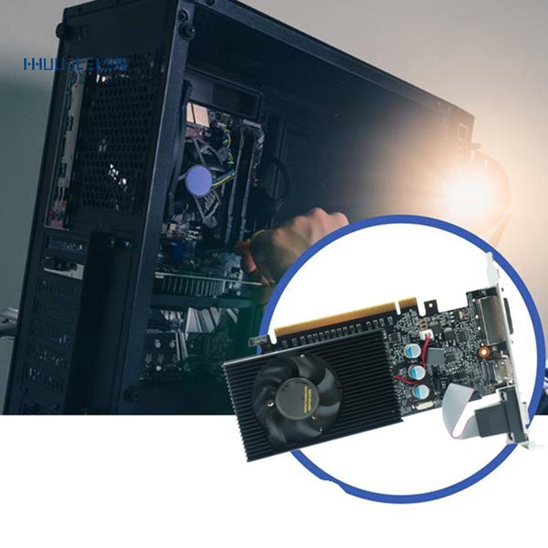 huuelelen1 PCS GT730 2GB กราฟิกการ์ด GT730 DDR3 64Bit DDR3 กราฟิกการ์ดอลูมิเนียม + ABS GT 730 DDR3 ก