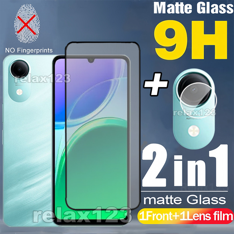 สําหรับ Vivo Y05e 4G 2in1 Matte Frosted Glass และเลนส์ฟิล์มสําหรับ Vivo Y05 Y05e Y05s VIVO Y 05 E Y0