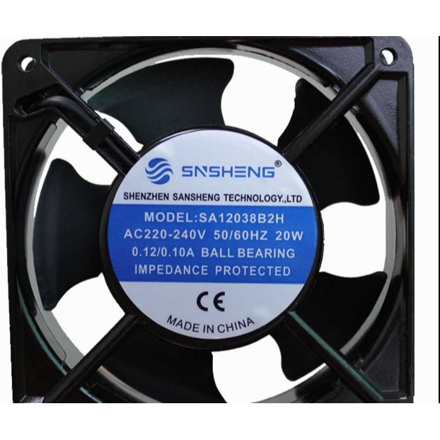 ยี่ห้อใหม่ SNSHENG SA12038B2H/S2H/B3H 220V 20W 0.10A 12025 พัดลมระบายความร้อน