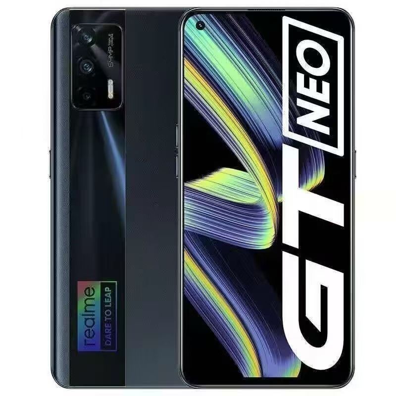 จัดส่งในวันเดียวกัน โทรศัพท์มือถือมือสอง realme realme GT Neo มิติ 1200 นักเรียนเกมราคาถูก 5G โทรศัพ