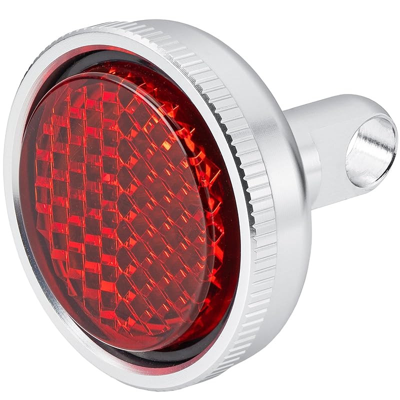 KiLEY Compact Coin Reflector for Bicycles - Rear Reflector LM-019 (Silver/Black)