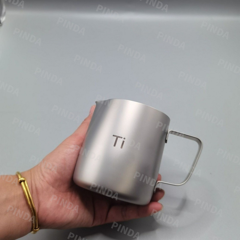 Ti Titanium Sharp-Beak Garland Cup 350ML Garland Coffee Handy Tool ถ้วยโฟมนมเครื่องชงกาแฟเครื่องใช้ไ