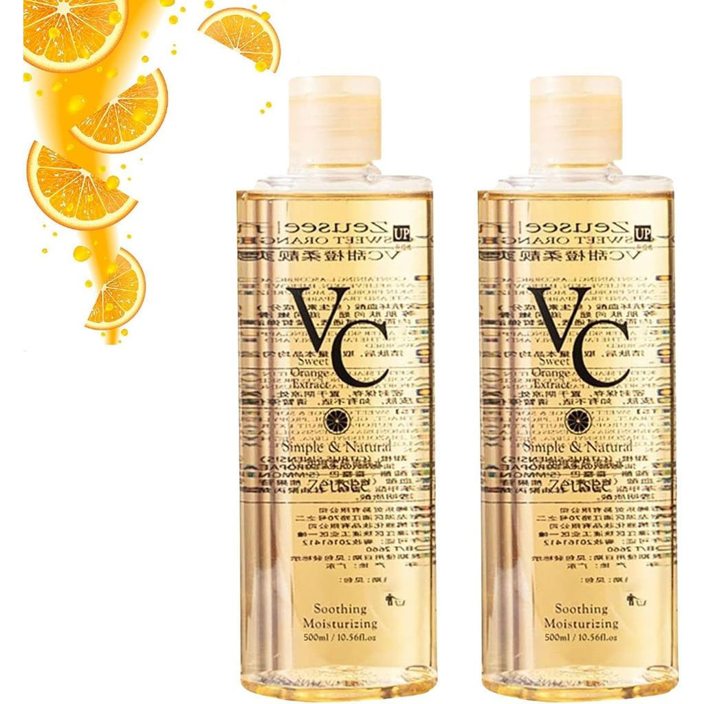 VC Toner Korea 500 มล. VC Toner Refreshing Hydrating Rejuvenating Wet Compress Moisturizing Water Lo