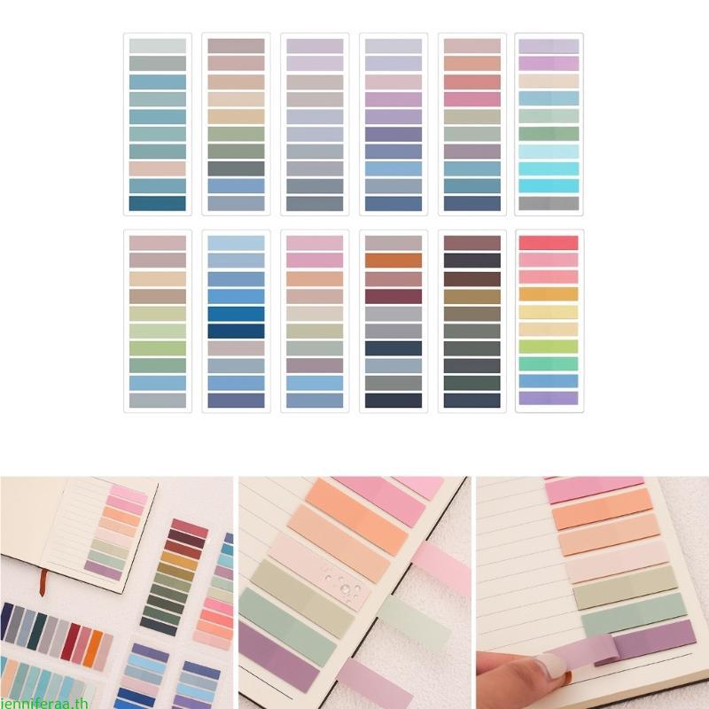Jenniferaa Morandi Sticky Notes Tabs สี Writable และ Repositionable Book Flags Tabs