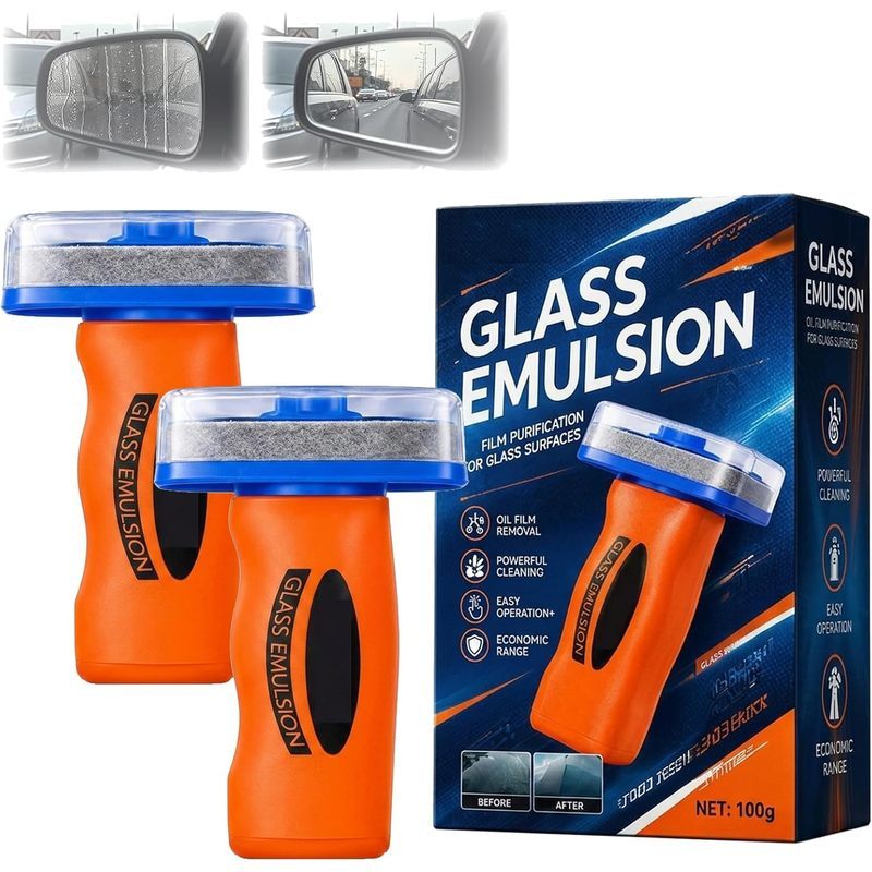2026 ใหม่ Q4 Glass Guard, Q4 Glass Guard Windshield Cleaner 2.0, Handle Oil Film Remover Lotion, แปร