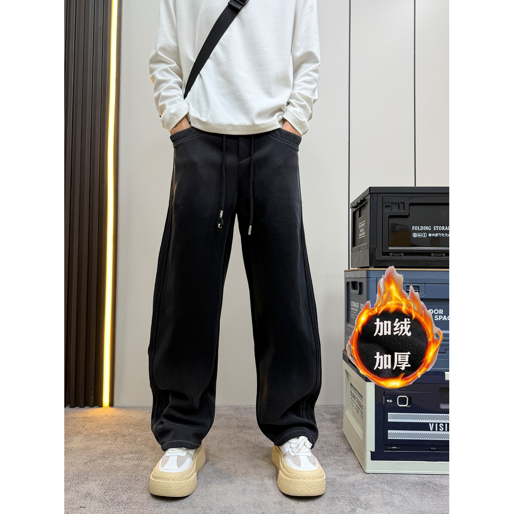 Pants Mens Style Fleece-Fleece-Fleece-Fleece-Fleece-Fleece-Fleece Sports Pants 2025 New
