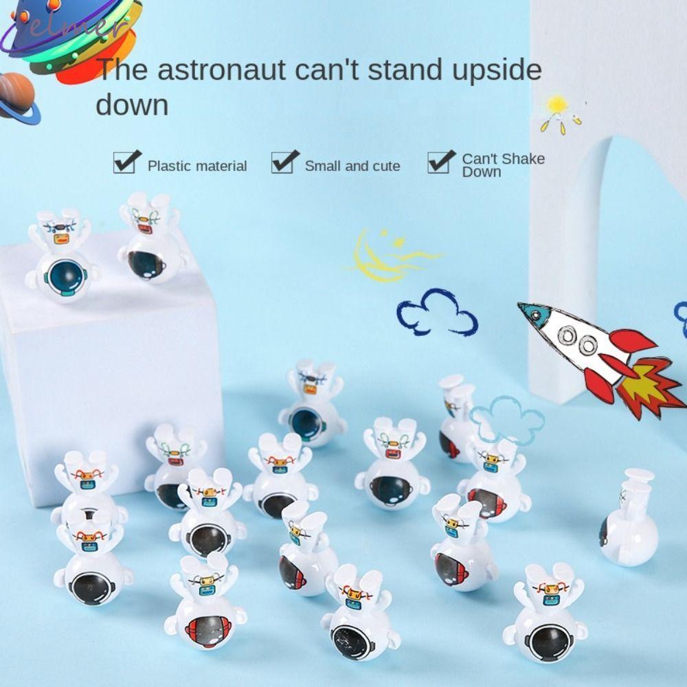 ELMER 10 ชิ้น Inverted Mini Tumbler ของเล่น, นักบินอวกาศ Spaceman นักบินอวกาศโต๊ะ Bauble, Pinata ของเล่นการ์ตูนตลก Mini Bauble Tumbler ของเล่น Montessori ของเล่น