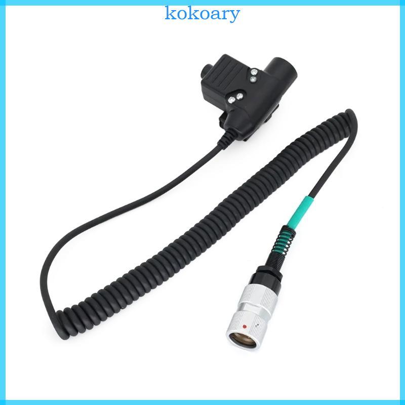 KOK U94 PTT อะแดปเตอร์สําหรับ PRC152 6 Pin Plug WalkieTalkie ชุดหูฟังอะแดปเตอร์
