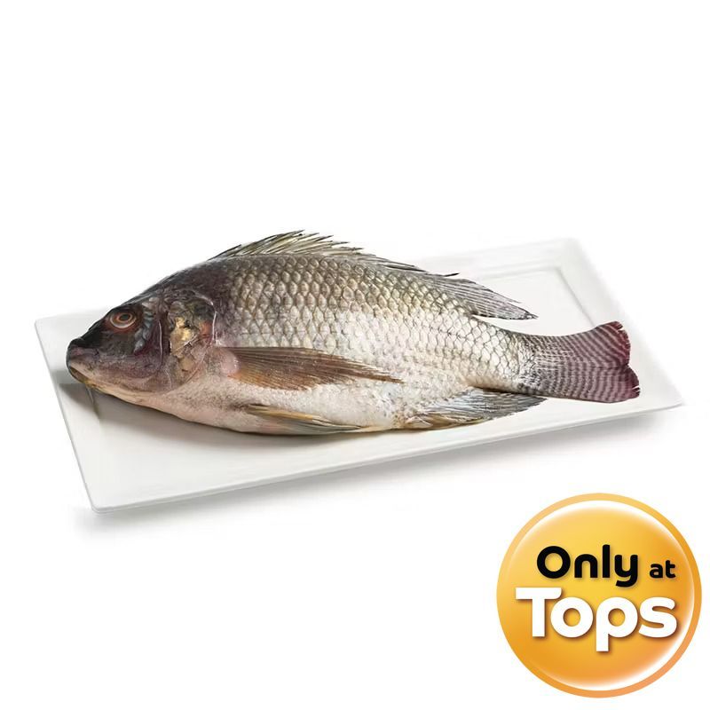 ท็อปส์ปลานิลสด 500 ถึง 700 กรัมต่อตัว Tops Nile Tilapia Size 500to700g. per pcs. [หมายเลขบาร์โค้ด 0219482000006]