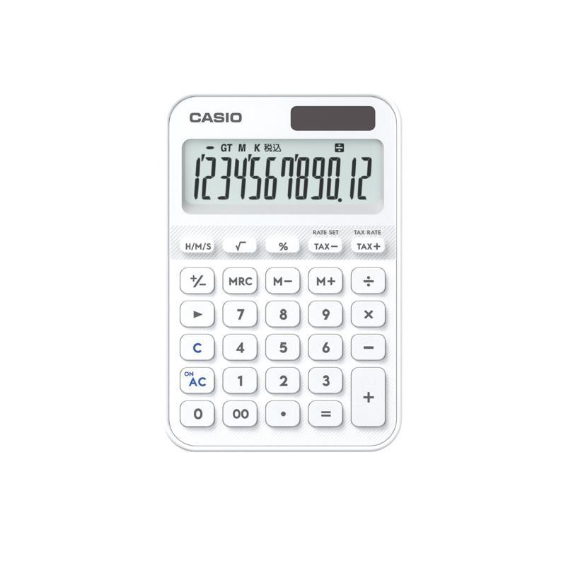 CASIO เครื่องคิดเลขแบบตั้งโต๊ะ รุ่น MS-20YC-WE สีขาว