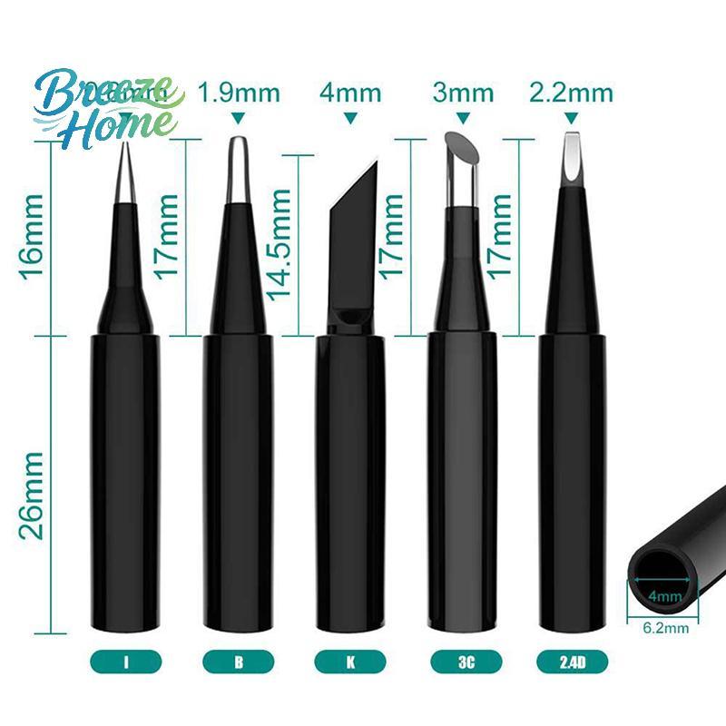 [Breeze] 5 ชิ้น I+B+K+2.4D+3C หัวแร้งทองแดงบริสุทธิ์ 900M หัวหัวแร้งชุดภายในร้อนทองแดงเปลือยไฟฟ้าปลายหัวแร้ง