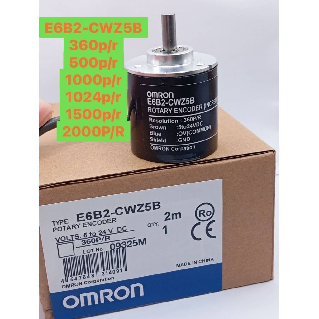 ส่งตรง E6B2-CWZ5B360p/r
500p/r
1000p/r
1024p/r
1500p/r
2000P/R
E6B2-CWZ5B 
POTARY ENCODER
ไฟ5-24v สิ