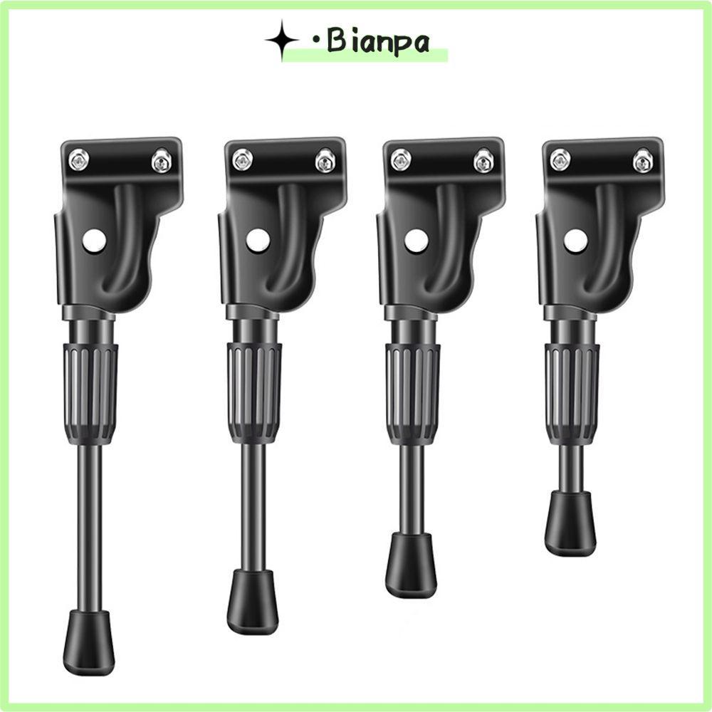 BIANPA Kids Bike Kickstand สีดําลื่นจักรยานเสือหมอบขาตั้งด้านข้างเท้าพับ