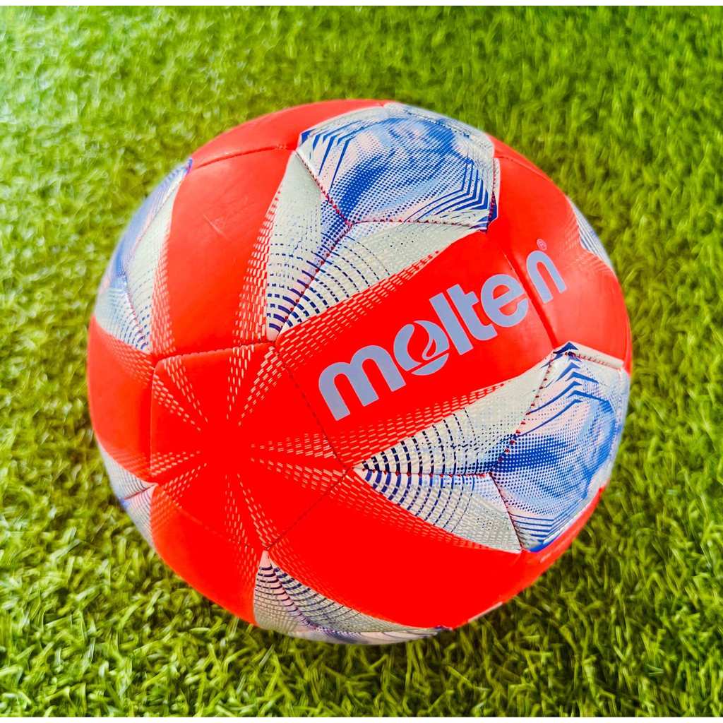 ลูกฟุตซอลหนังทีพียู (TPU) Molten F9A2000-RB สีแดง หนังเย็บ ขนาดและน้ำหนักมาตรฐาน ของแท้ 100%