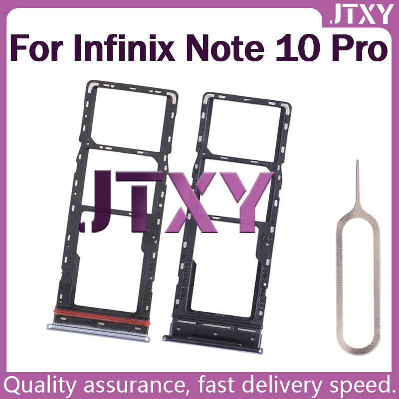 ซิมการ์ดถาดใส่อะแดปเตอร์ช่องเสียบการ์ด SD สําหรับ Infinix Note 10 Pro X695 อะไหล่ทดแทน