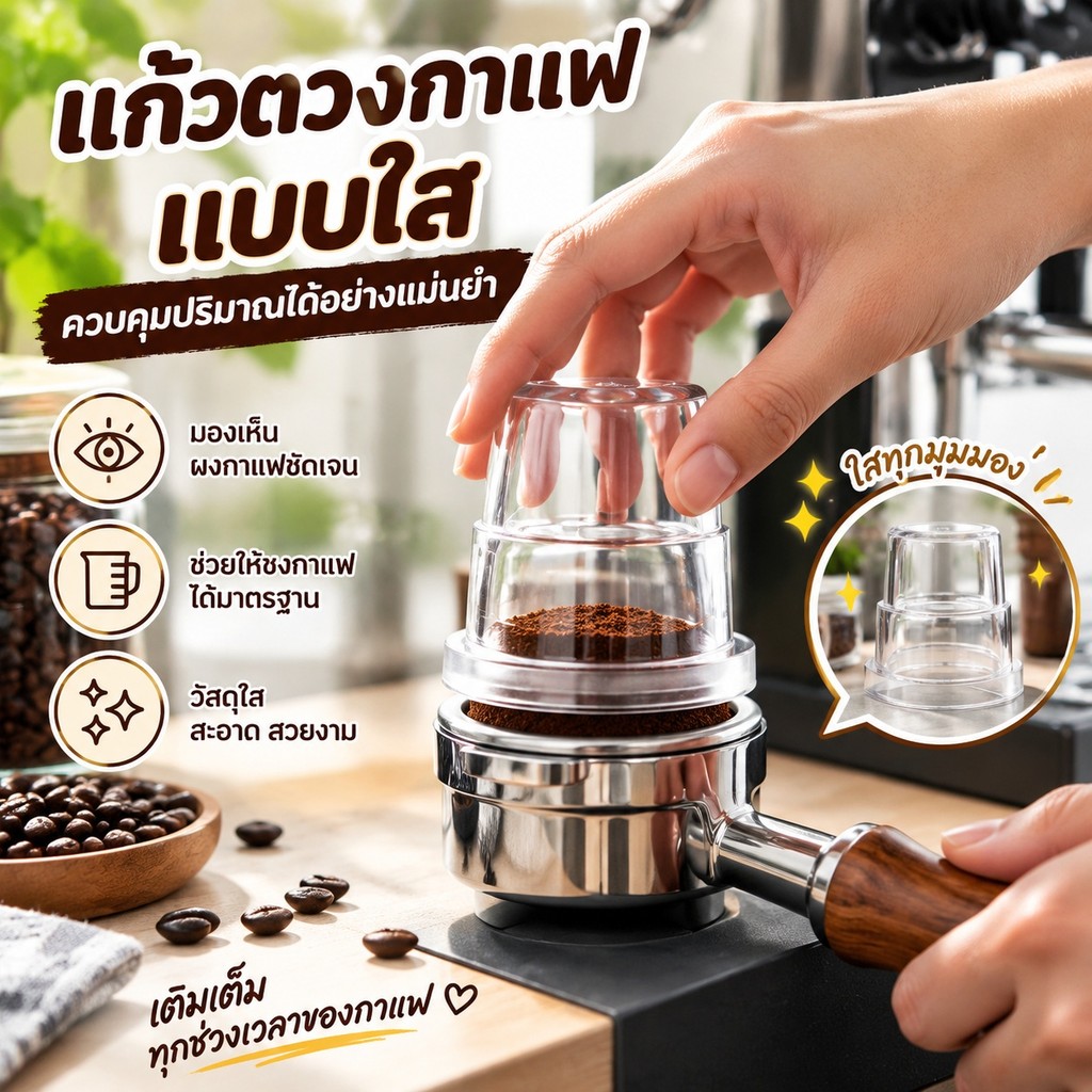 FAY Espresso Dosing Cup, Universal Coffeeware Coffee Dosing Cup, Accessories Stacking Espresso Essen
